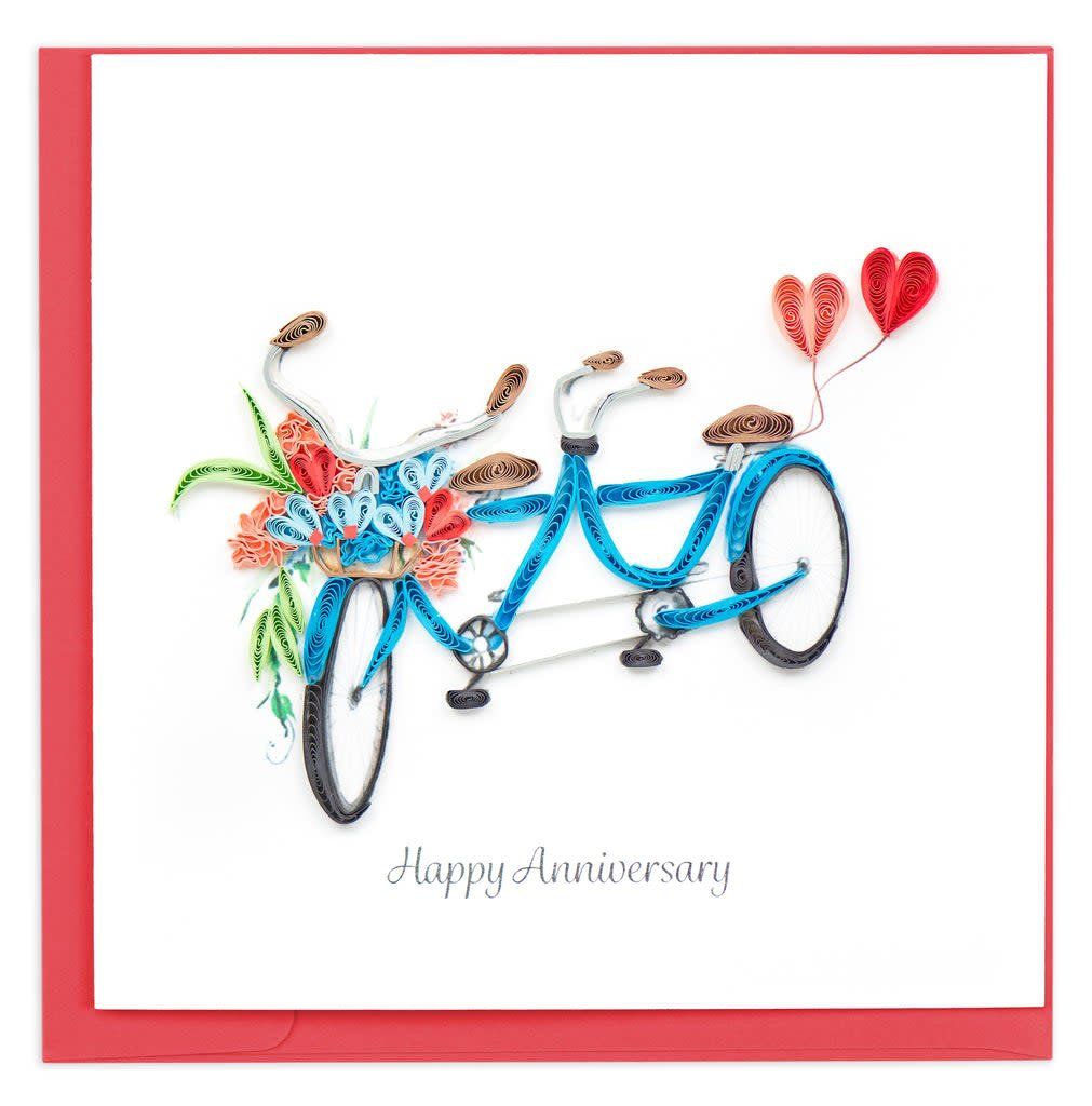 Tandem Bicycle Anniversary Quilling Card, Vietnam