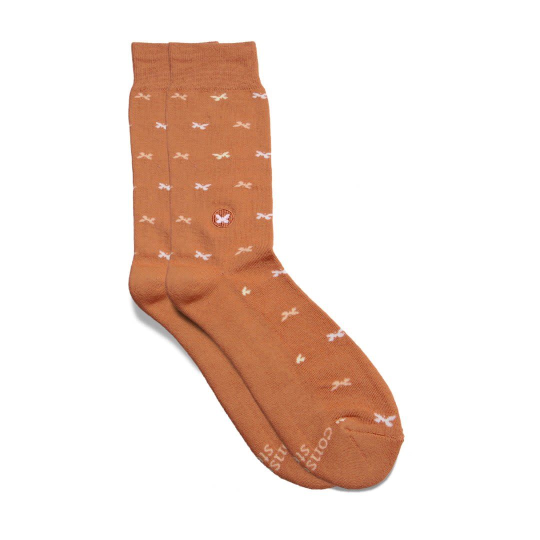 Conscious Step Socks that Prevent Violence Against Women, Orange, Medium