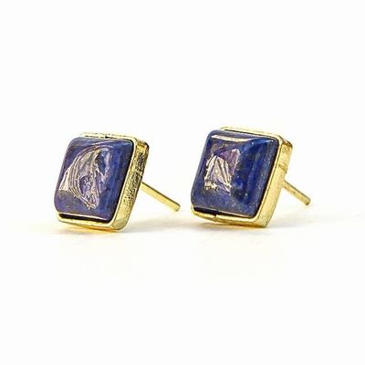 Lapis Squared Studs, India
