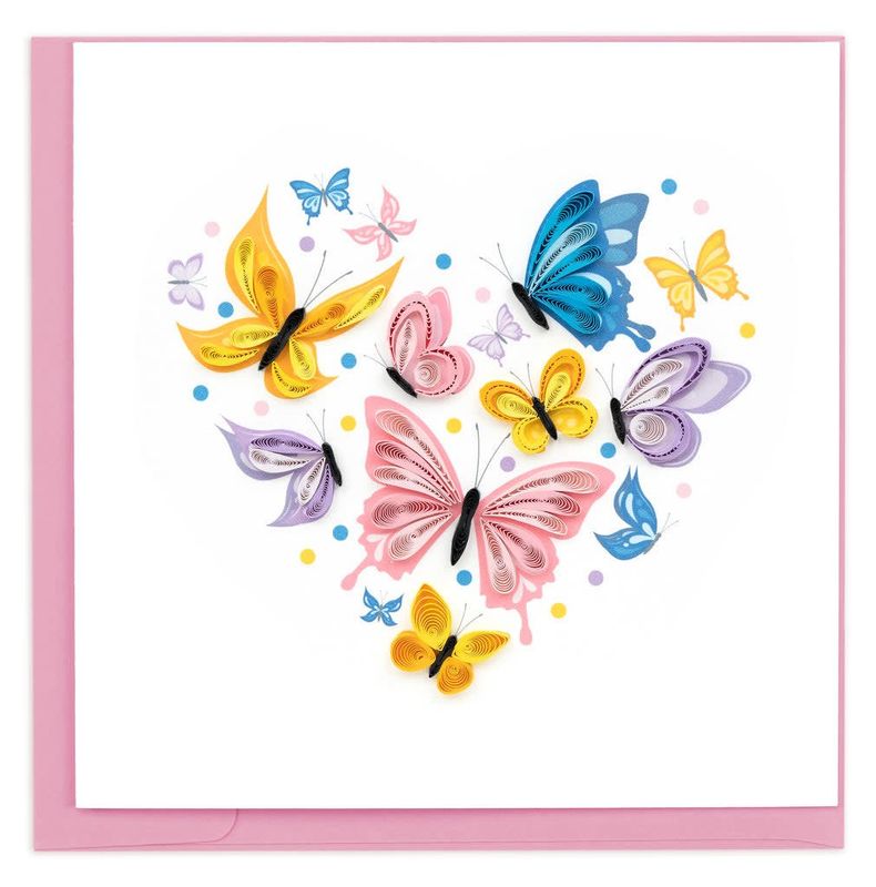 Butterfly Heart Quilling Card, Vietnam
