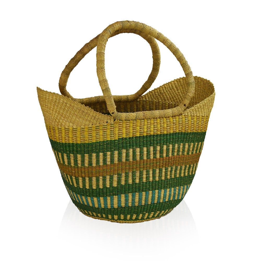 Savannah Earth Boat Accent Basket, Ghana