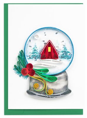 Snow Globe Small Quilling Card Mini, Vietnam