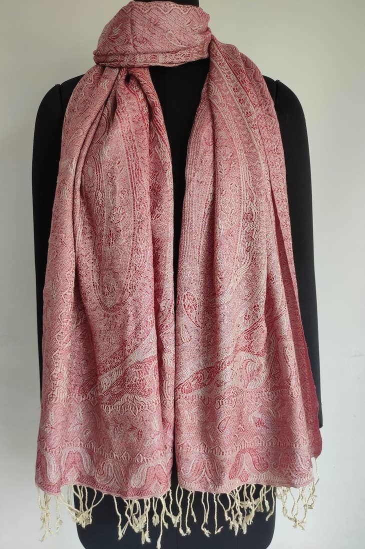 Paisley Scarf Pink, India