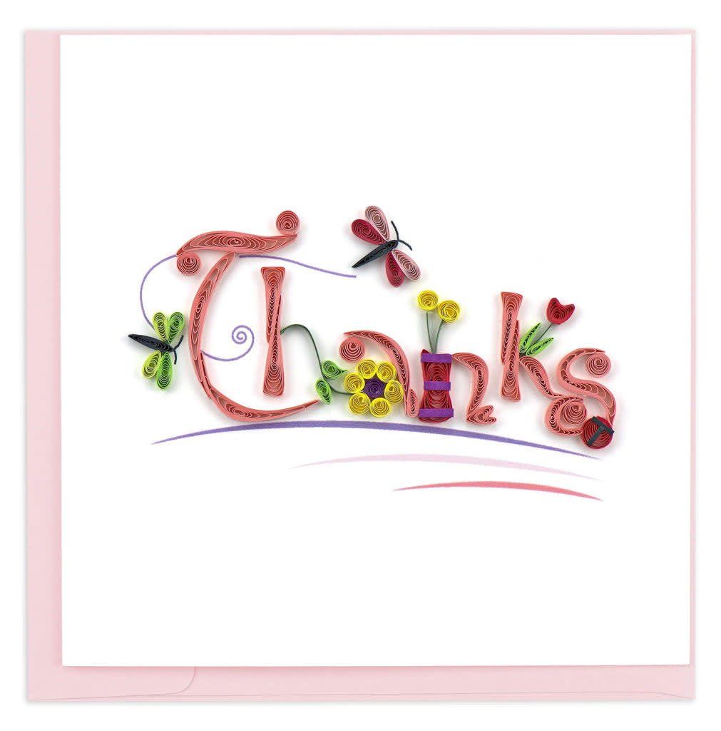 Quilling Card Thanks w/ Flowers, Vietnam