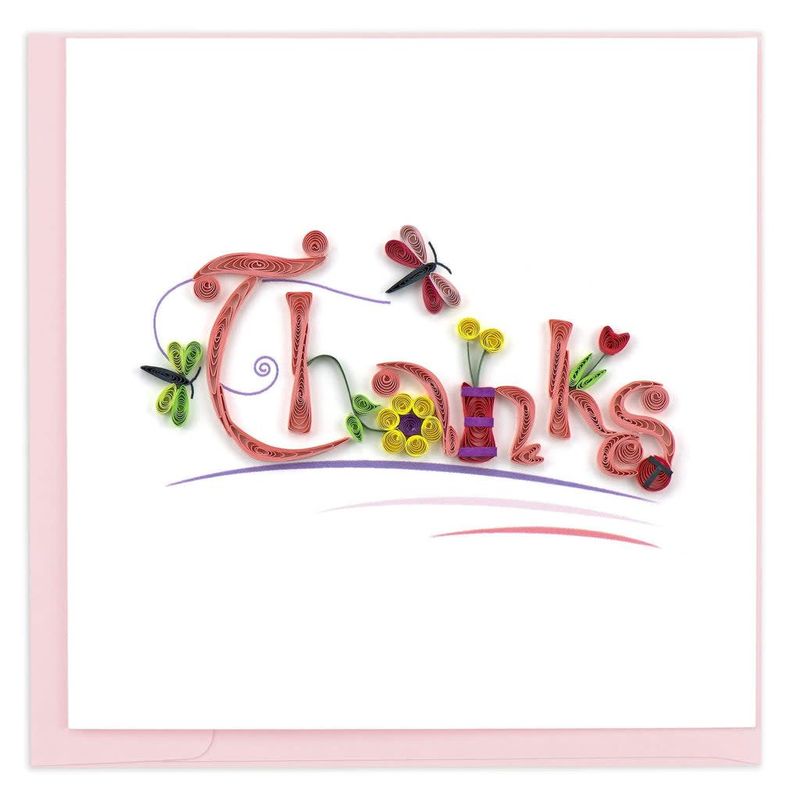 Quilling Card Thanks w/ Flowers, Vietnam