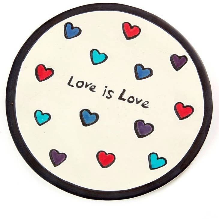 Kenyan Soapstone Love is Love Decorative Plate, Kenya