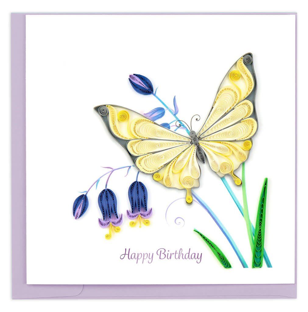 Butterfly and Bluebells Birthday Quilling Card, Vietnam