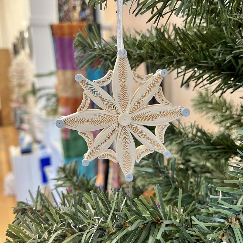 Snowflake Quilled Paper Ornament, Vietnam