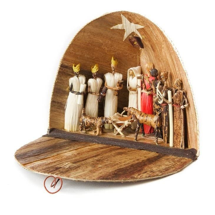Banana Fiber Dome Nativity Scene, Kenya