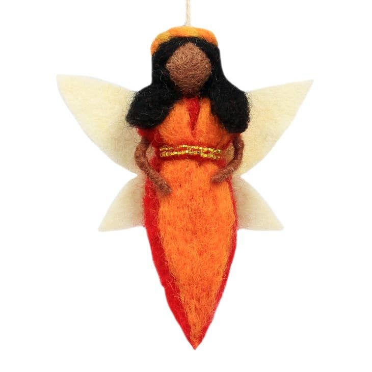 Fire Fairy Felt Ornament, Nepal