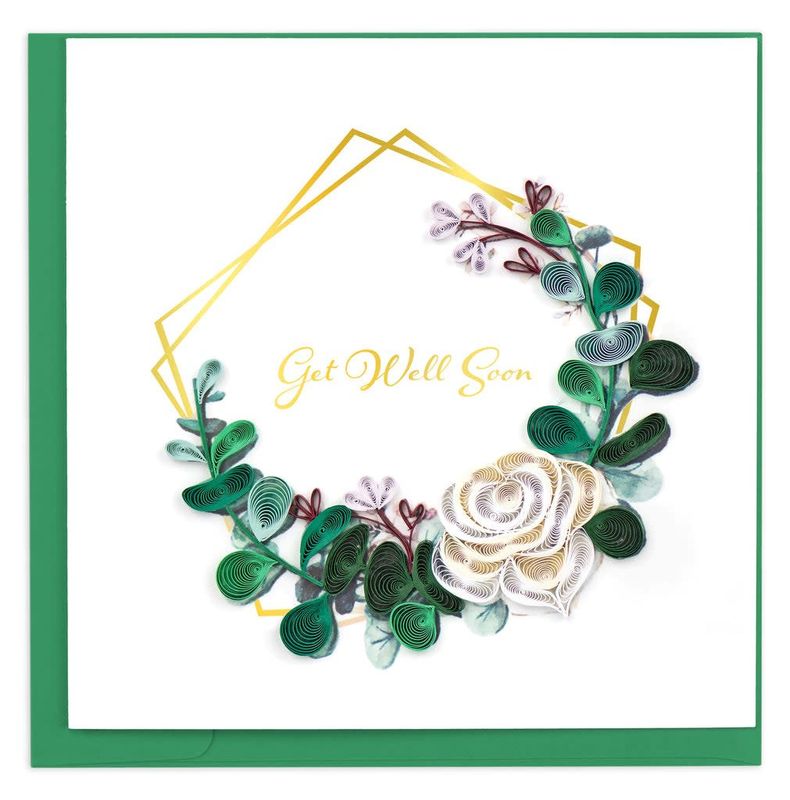 Get Well Eucalyptus Quilling Card, Vietnam