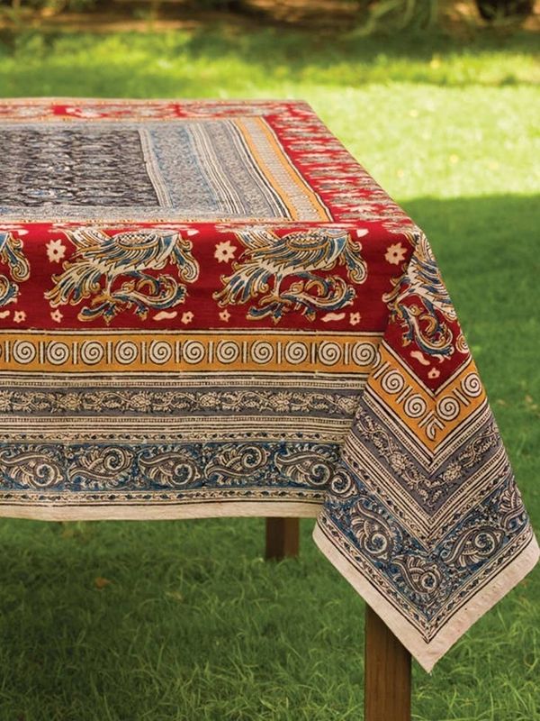 Peacock Kalamkari Tablecloth, India