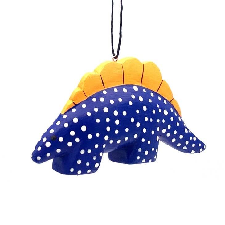 Whimsical Stegosaurus Balsa Ornament, Nicaragua