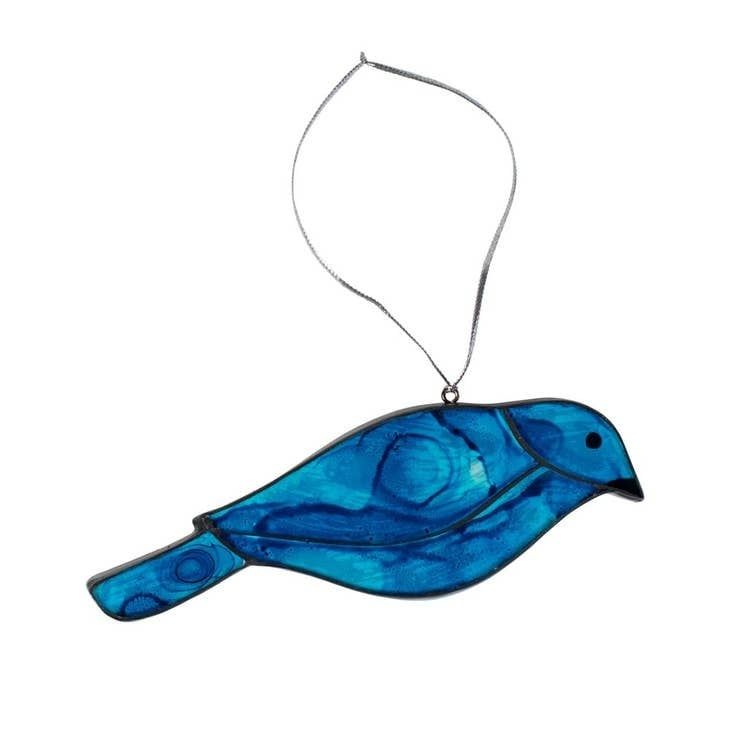 Glass Bluebird Ornament, Indonesia