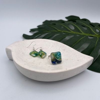 Soapstone Leaf-shaped Trinket Dish, Nicaragua