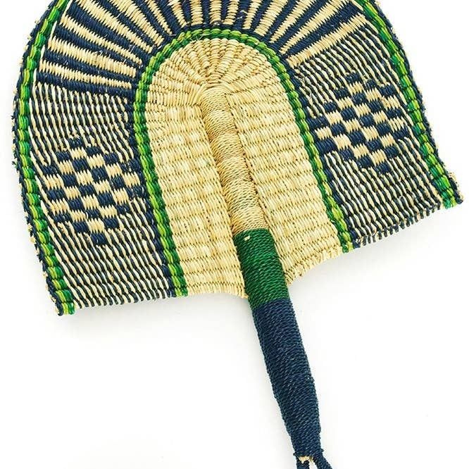 Deep Sea Veta Vera African Hand Fan, Ghana