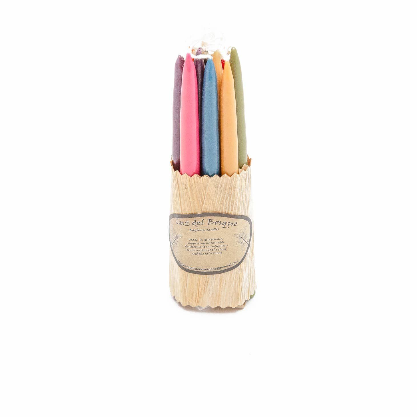 Hand-Dipped Myrtle Wax Candles Set of 10, Guatemala
