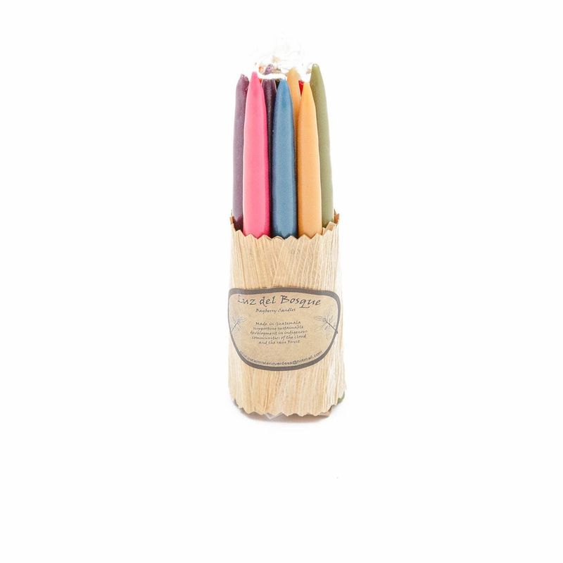 Hand-Dipped Myrtle Wax Candles Set of 10, Guatemala