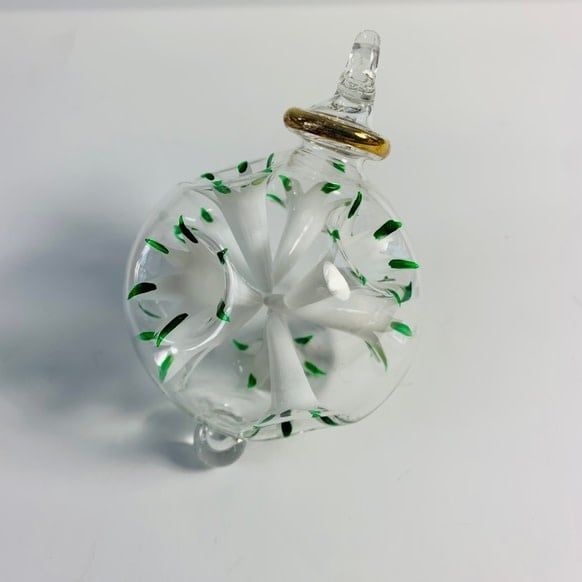 Blown Glass Small Ornament - Blossom Green, Egypt