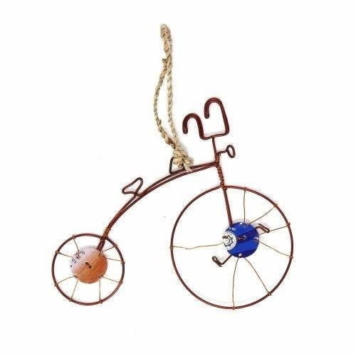 Old Fashioned Bike Recycled Ornament, Kenya