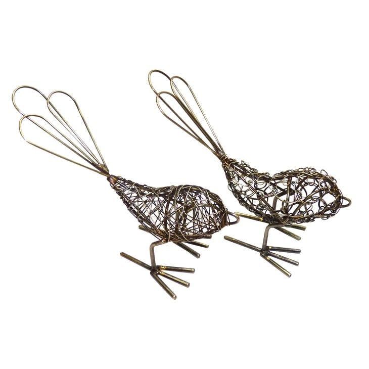 Mini Antique Wrapped Wire Bird, India