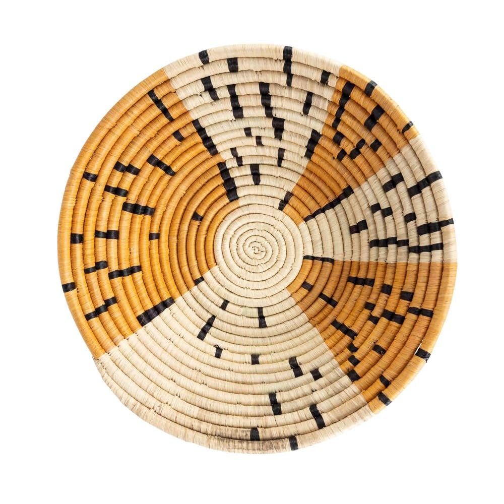 Raffia Dash Table Basket, Uganda