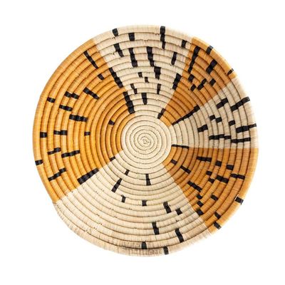 Raffia Dash Table Basket, Uganda