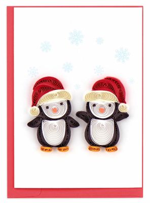 Christmas Penguins Quilling Card Mini, Vietnam