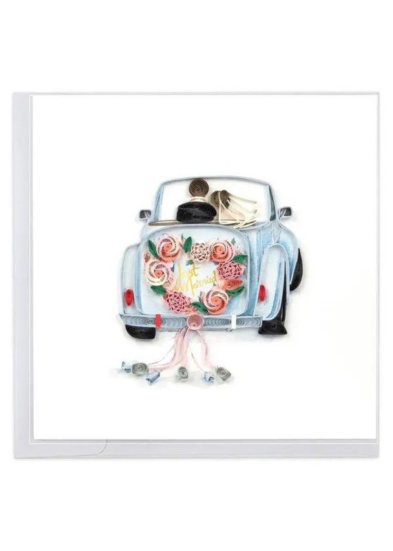 Just Married Car Quilling Card, Vietnam