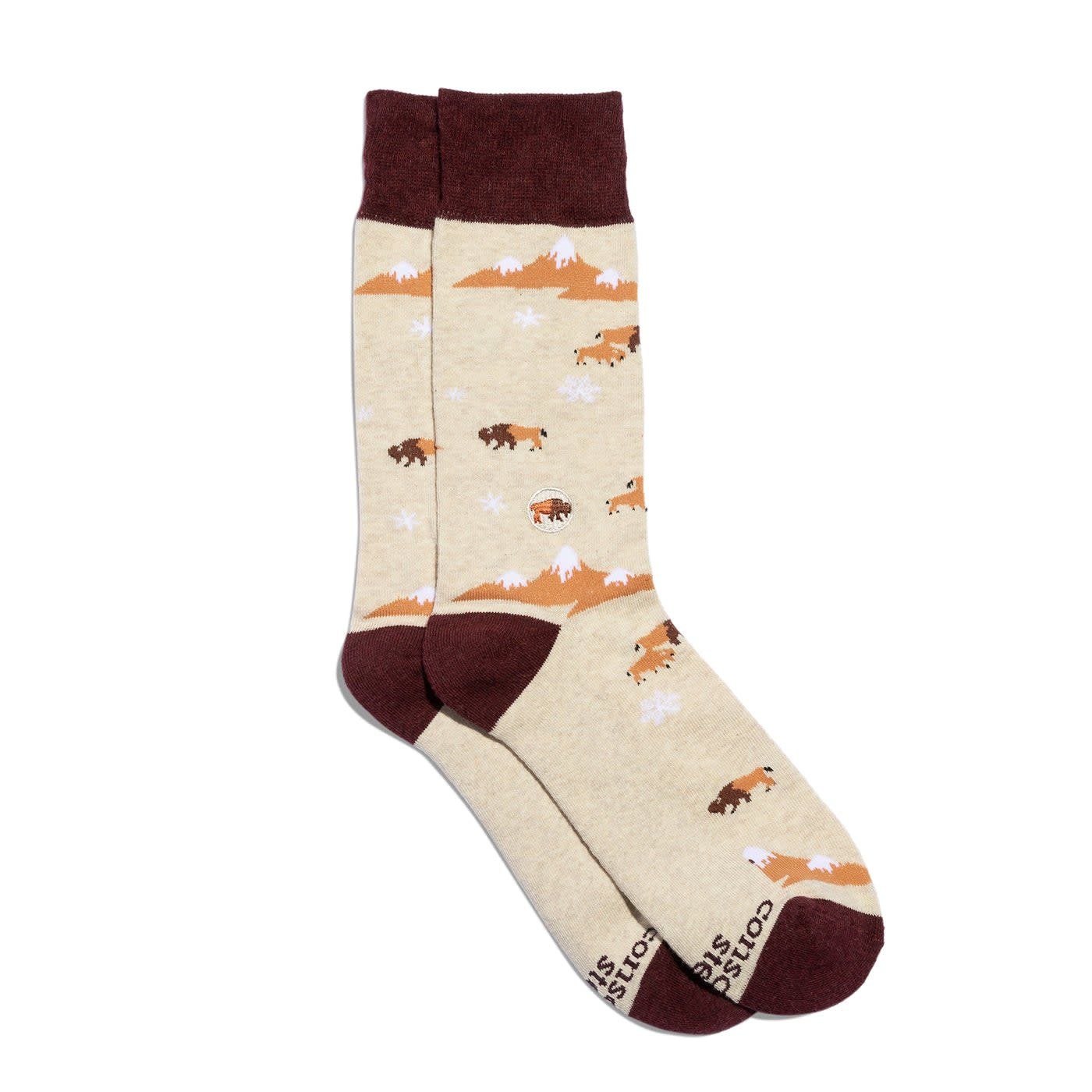 Conscious Step Socks Protect Bison, Small