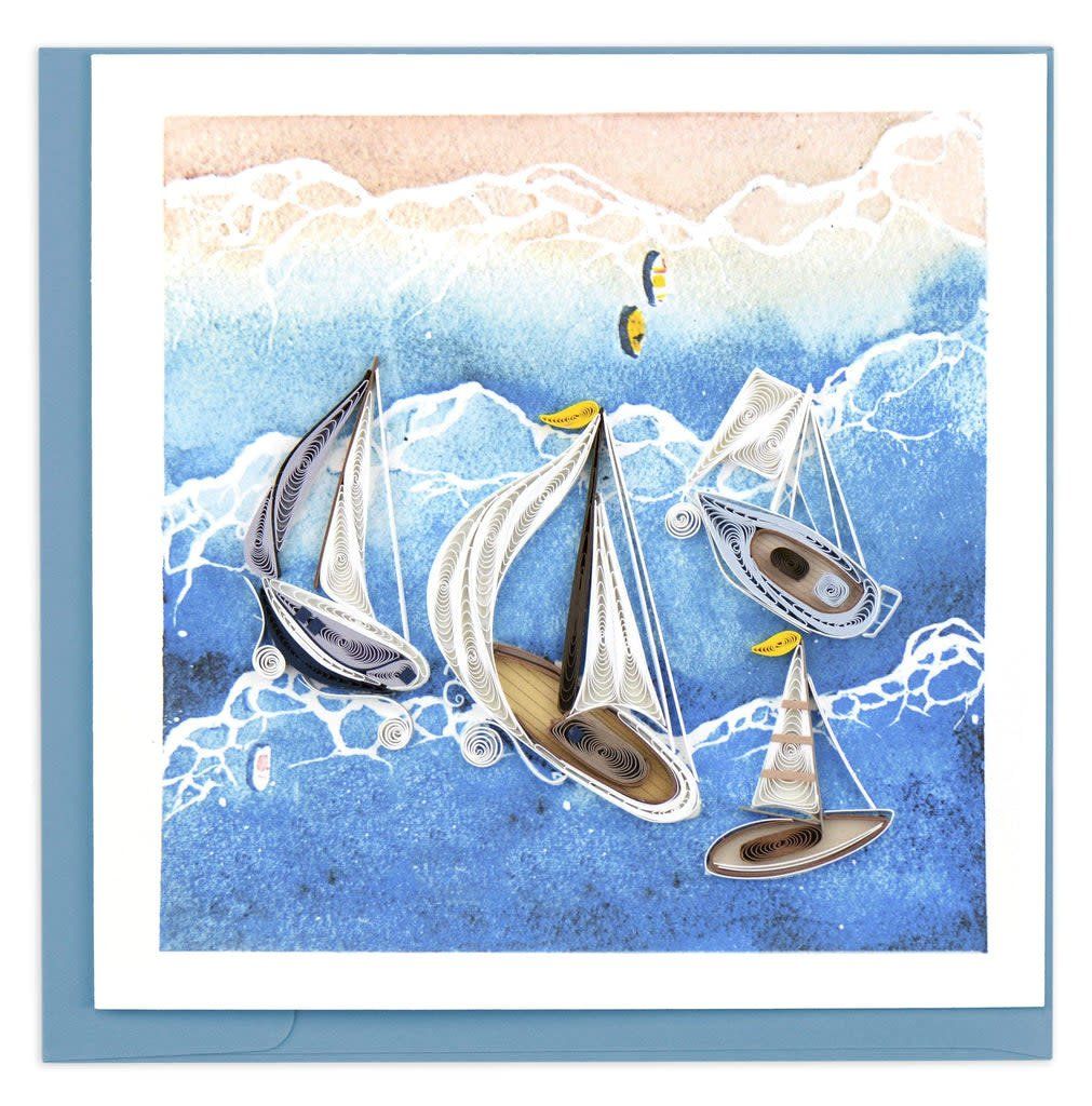 Sailboat Fleet Quilling Card, Vietnam