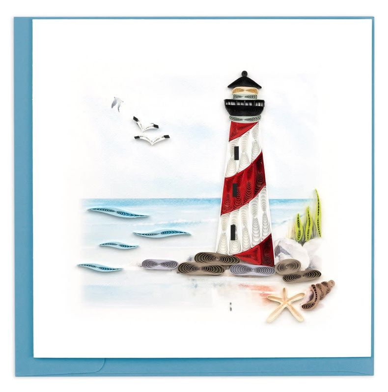 Red and White Lighthouse Quilling Card, Vietnam