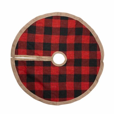 Buffalo Check Tree Skirt - Red