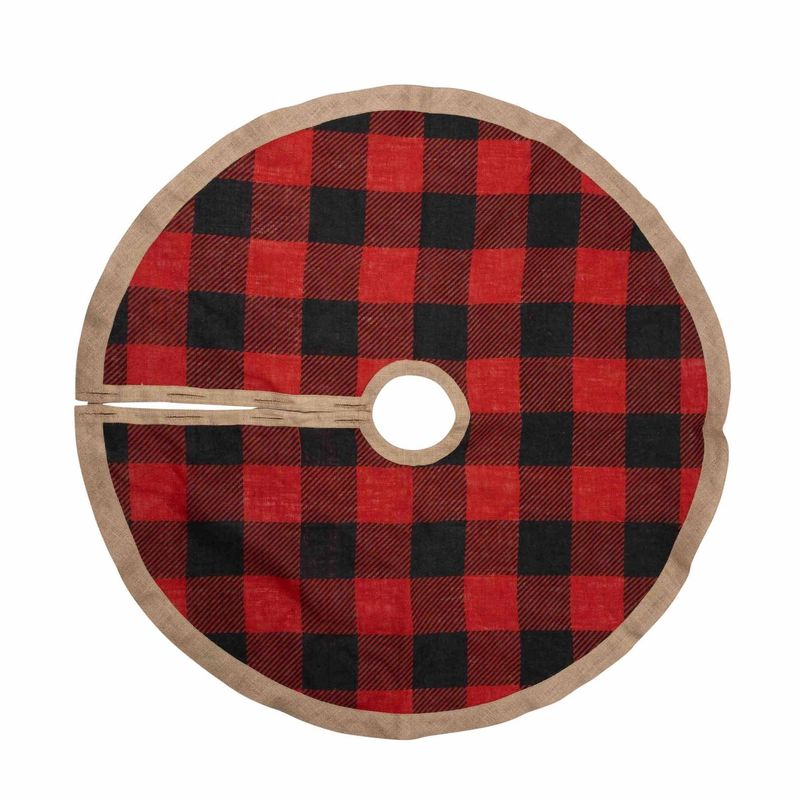 Buffalo Check Tree Skirt - Red