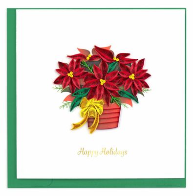 Potted Poinsettia Quilling Card, Vietnam