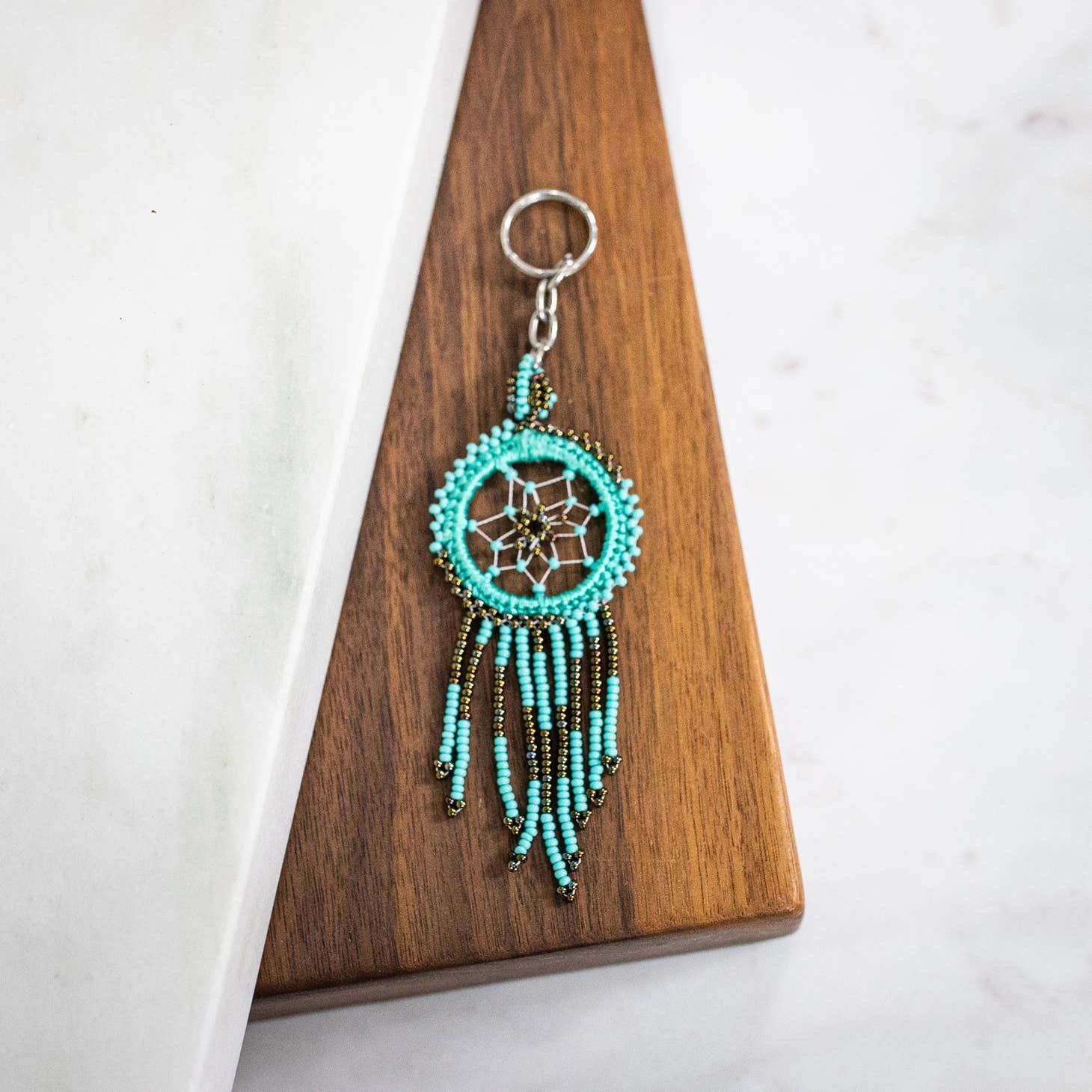 Assorted Dream Catcher Beaded Keychains, Guatemala