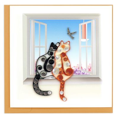 Two Cats Quilling Card, Vietnam