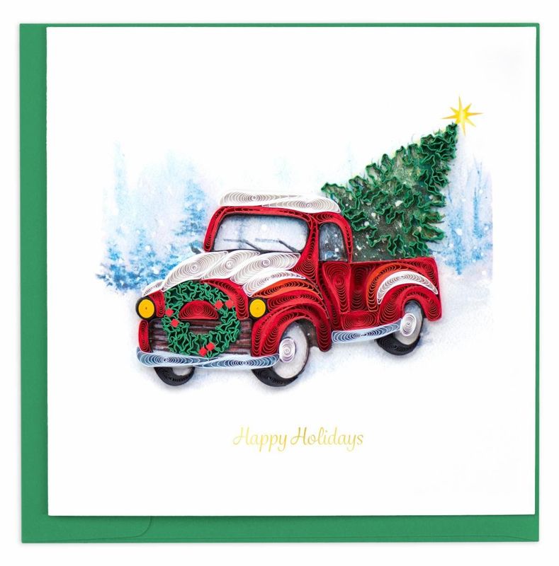 Christmas Truck Quilling Card, Vietnam