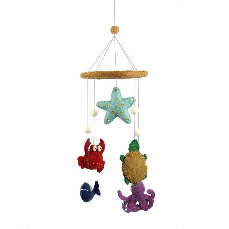 Nautical Sea Whale Felt Nursery Mobile, Nepal