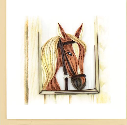 Horse in Stable Quilling Card, Vietnam