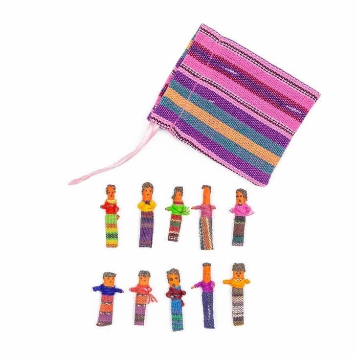 Small Worry Dolls Set Of 3, Guatemala