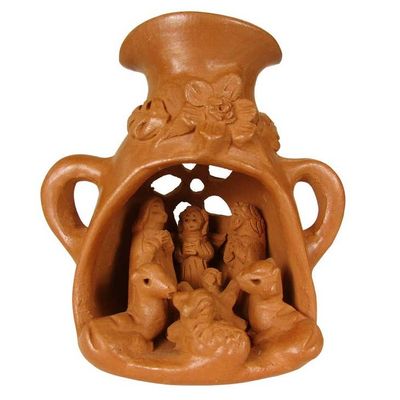 Terracotta Vessel Nativity, Guatemala