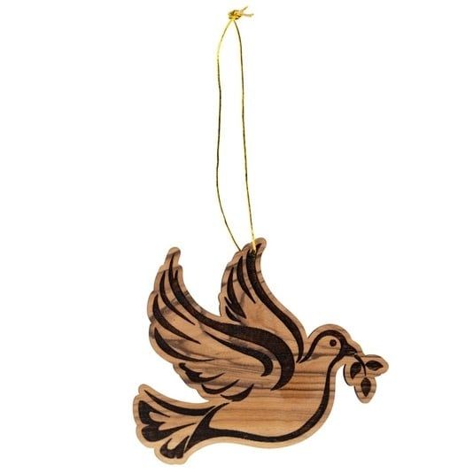 Olive Wood Dove Ornament, Palestine