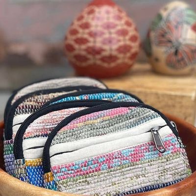 Sari 2 Zipper Coin Purse, Nepal