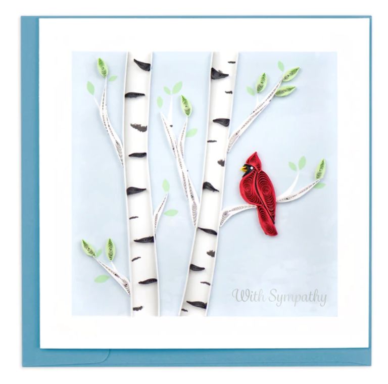 Cardinal Sympathy Quilling Card, Vietnam