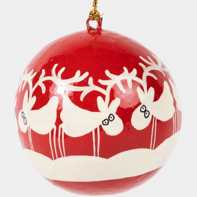 Dancing Reindeer Ball Ornament