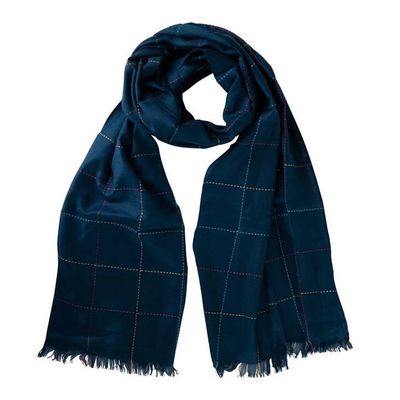 Deep Blue Kantha Stitch Scarf, India