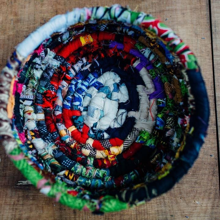 Small Fabric Bowl Basket, Kenya