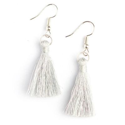 Silver Tassel Earrings, Peru