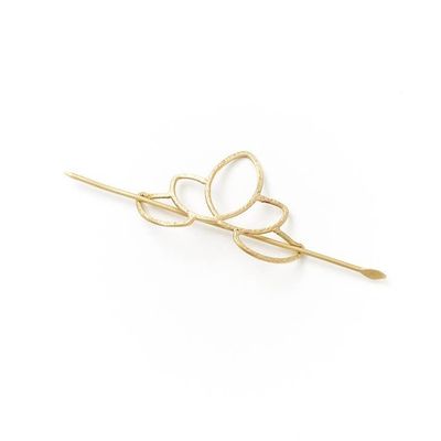Kairavini Lotus Hair Slide with Stick - Gold, India